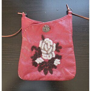 Jamin Puech Beaded Bag Red Leather Crossbody
